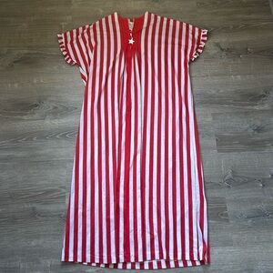 NEIMAN MARCUS GILDA MARIA FOR JOHN SAYOUR Vintage 60s Red & White Striped Dress